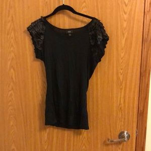 Black shirt with fancy sleeves